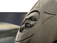 view--chief of the undersea world sculpted by artist bill reid 