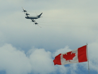 cp14 aurora and canadian flag Abbotsford, British Columbia, Canada, North America
