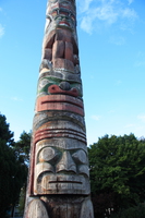 totem and the blue sky Vancouver, British Columbia, Canada