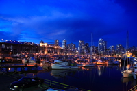 city at night Vancouver, British Columbia, Canada