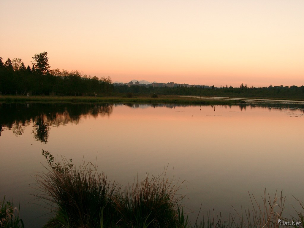 sunset burnaby lake
